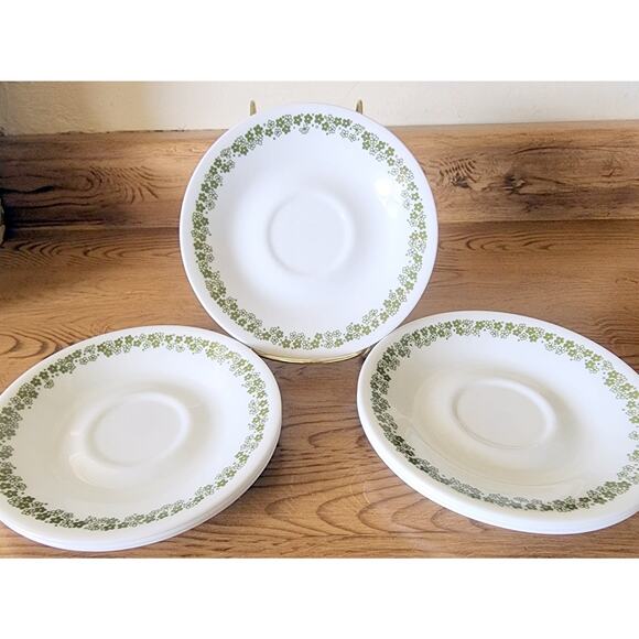 7 CORELLE Corning Crazy Daisy 6" SAUCER Plate Dessert Spring Blossom Vintage - Picture 6 of 7